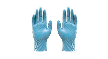 Fototapeta premium Pair of Blue Medical Examination Gloves