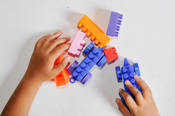 children building Lego  © and