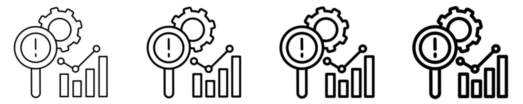 Quantitative Risk Analysis  Icon Set Different Style Collection