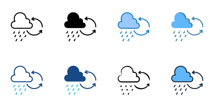 La Nina icons set multiple style collection. Editable stroke 
