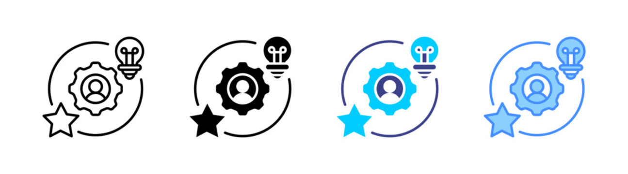 Talent Management  icon set multiple style collection