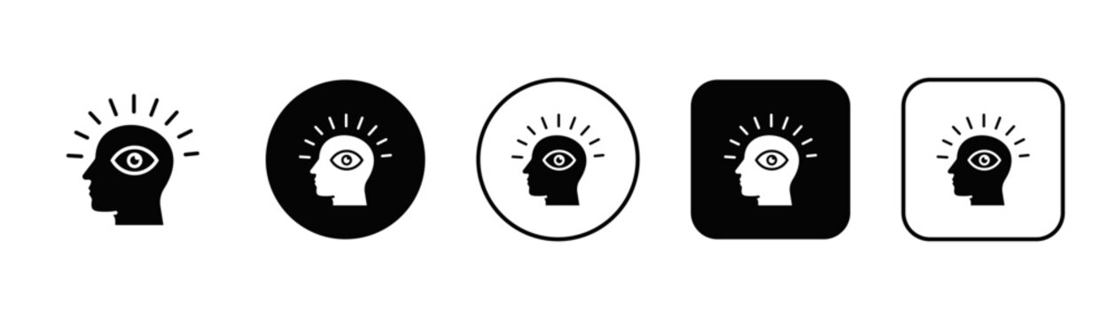 Awareness Icon White And Black Background Style