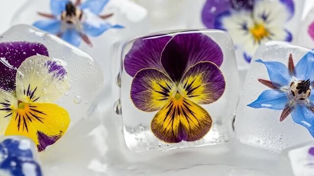 Floral Ice Cubes - A Refreshing and Beautiful Summer Treat.