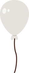 Festive decorative Grey or White Balloon with String