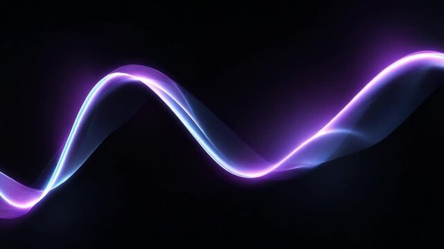 Vibrant Energy Wave: A mesmerizing display of radiant, energy wave in the form of elegant curves against a dark backdrop, evokes the dynamism and flow of an abstract world.
