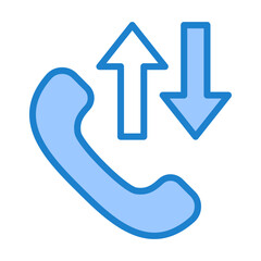 Call Log Icon - Blue Style