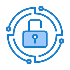 Obraz premium Data Encryption Icon - Blue Style