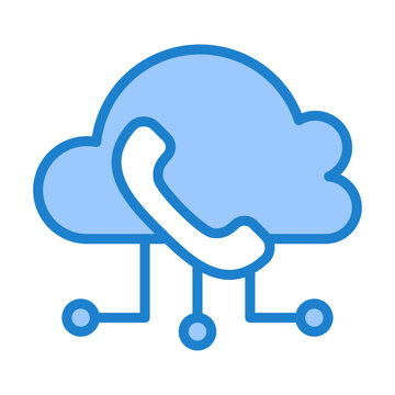 Voip Integration Icon - Blue Style