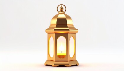 Fototapeta premium An antique golden bell and a vintage brass tea kettle stand as traditional bronze objects isolated on a white background