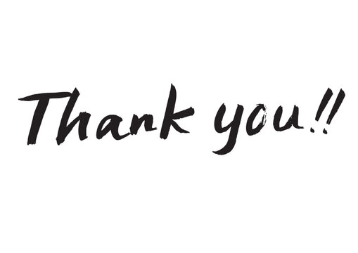 Thank you!!（筆文字）