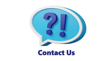 Blue speech bubble with question and exclamation mark symbolizing inquiry&nbsp;transparent background png