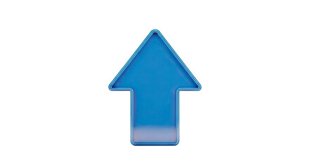 Fototapeta premium Glossy Blue Arrow Pointing Upwards