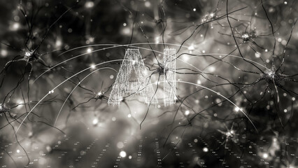 Visual expression of next-generation technology through fusion of neural and artificial intelligence