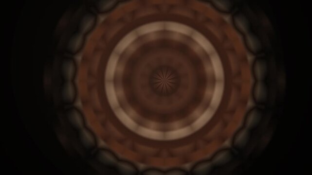 Circular RotatingStructure Abstract Scene Observing Centered Rings
