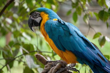 Fototapeta premium Blue and Yellow Macaw