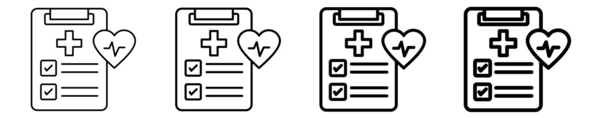 Obraz premium Health Checkup Icon Set Different Style Collection