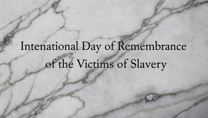 Historical remembrance of slavery victims with stone staircase and light rays