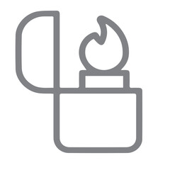 Fototapeta premium Lighter icon with flame