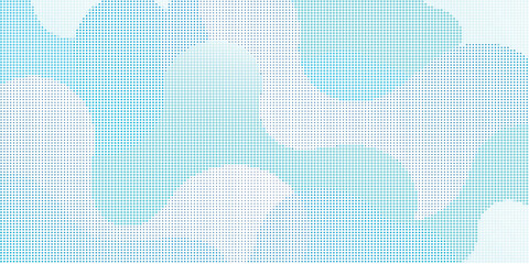 Blue and white pixel art style background with abstract shapes and digital texture