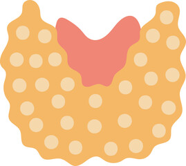 Cartoon Illustration of the Human Thyroid Gland