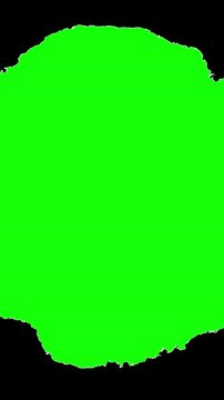 Abstract green smoke brush stroke animation with ink drop and color explosion transition effect on green screen background, ideal for overlays, visual effects and creative transitions