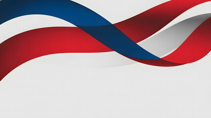 Modern Abstract Art of Waving American Flag Colors