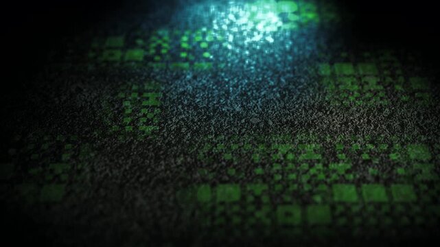 Ancient Alien Language Ruins over Rock - Conspiracy Concept