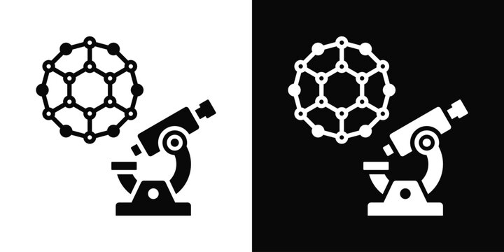 Quantum Dots Icon White And Black Background Style