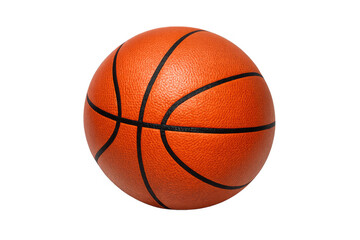 Fototapeta premium Basketball ball on a transparent background for sports, competition, active lifestyle, playing, and leisure concepts