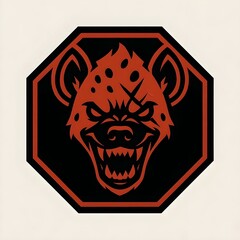 Obraz premium Hyena Blood Grin Esports Mascot Logo Vector