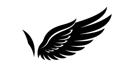 Obraz premium Black Wing Silhouette Graphic Design Element 11.