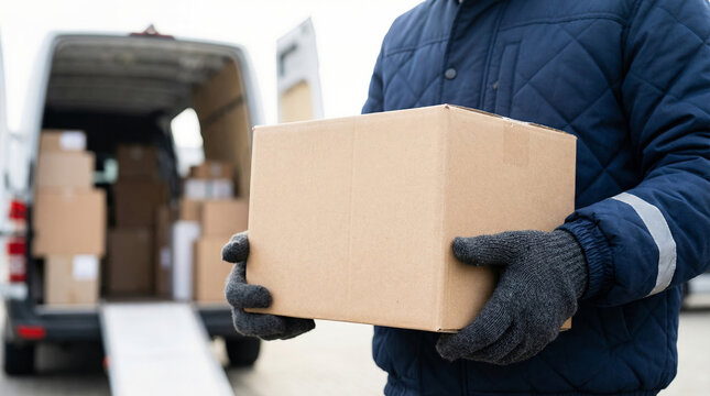 Frozen food delivery shipping courier package handled safely today