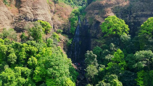 Ariel amboli waterfall less water 