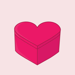 pink gift box love flat vector,valentine gift box,pink gift box,pink girly,cute,valentine's day present design illustration background