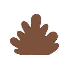 Obraz premium Abstract Fluid Brown Blob Shape Illustration with Organic Wavy Edges