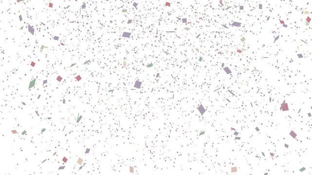 Soft elegant confetti animation with transparent background and alpha channel. Minimal festive overlay for classy events, presentations, and clean designs.