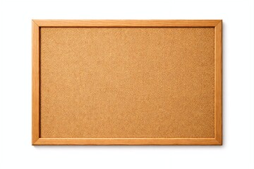 Fototapeta premium Cork Pin Board with Wooden Frame Isolated on White