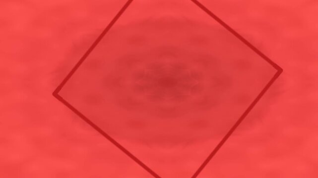 Red textured abstract image with a subtle circular center and a rotated diamond outline. Subtle tilt