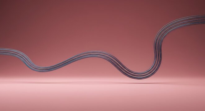 A complex curved line showing an an unexpected route that stops suddenly, illustrating uncertainty and deviation from a straight goal, line, trajectory, difficulty