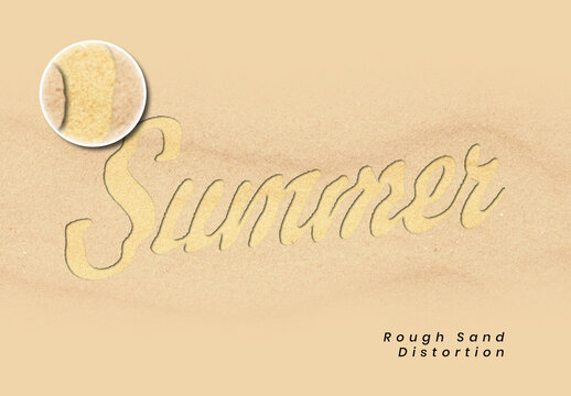 Handwritten Script Rough Sand Distortion Text Effect