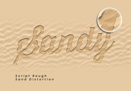 Rough Sand Distortion Text Effect,