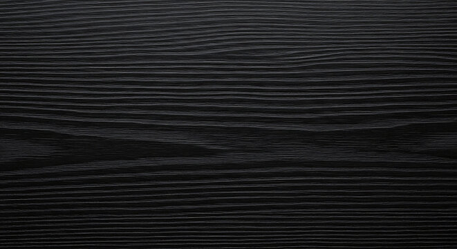 Black Wood Texture Background with Horizontal Grain Pattern and Elegant Dark Timber Finish