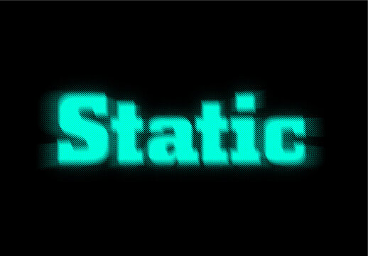 Glitch Vintage CRT Monitor Text Effect  
