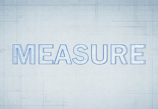 Light Blue Engineering Blueprint Sketch Text Effect