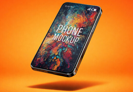 Levitating Phone Mockup