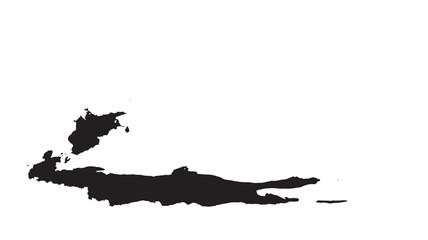 Fototapeta premium Bermuda Map Silhouette in Simple Design with Black Color on White Background for Geographic Illustration