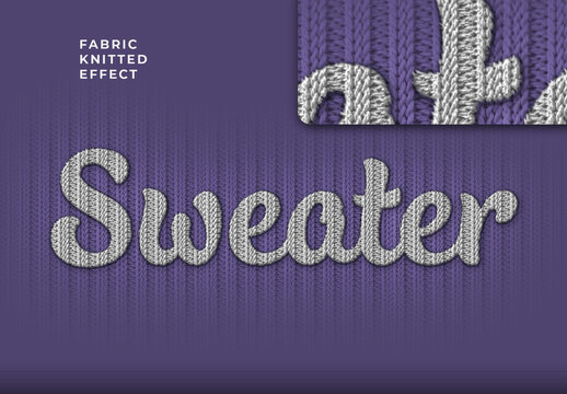 Sweater Fabric Knitted Text Effect
