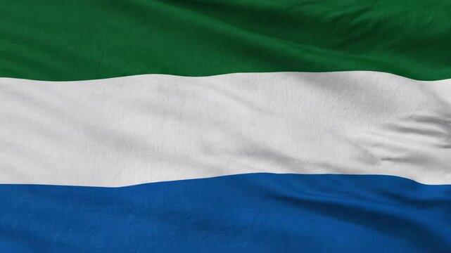 Waving Flag of Sierra Leone Representing National Identity and Pride