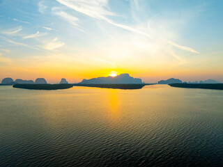 Aerial view sunset sky,Nature beautiful light Sunset or sunrise over sea,Colorful scenery sunset sky background,Amazing clouds and waves in sunrise sky nature light cloud background