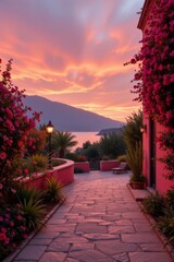 Mediterranean Villa Sunset